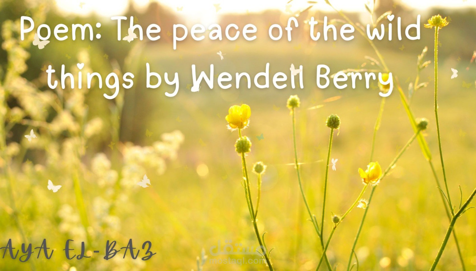 Poem: The peace of the wild things by Wendel