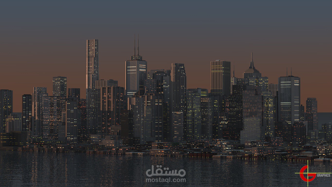 تصميم مدينة سكنية ثلاثية الابعاد