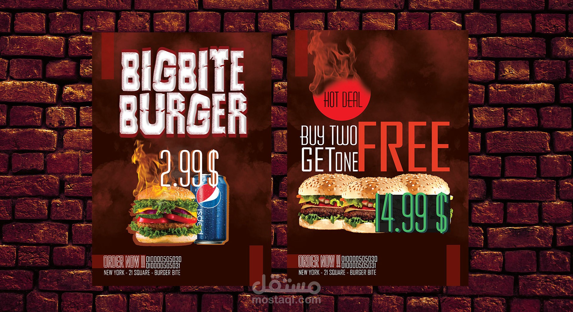 فلاير برجر بايت - BigBite Burger Flyer