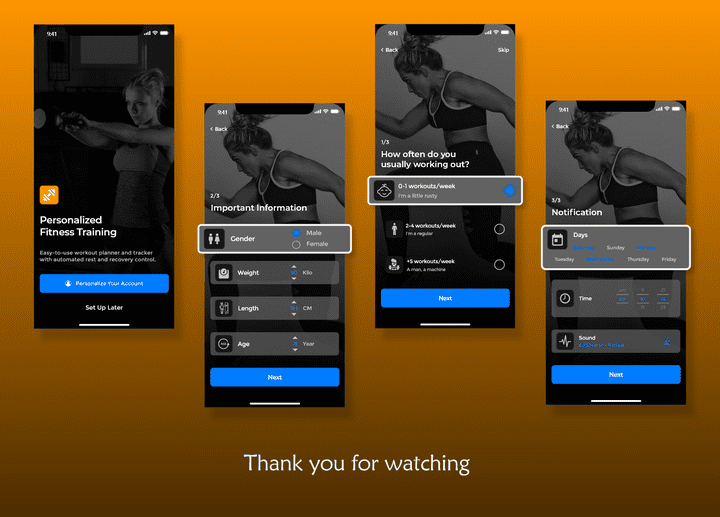 Personalized Fitness Training UI