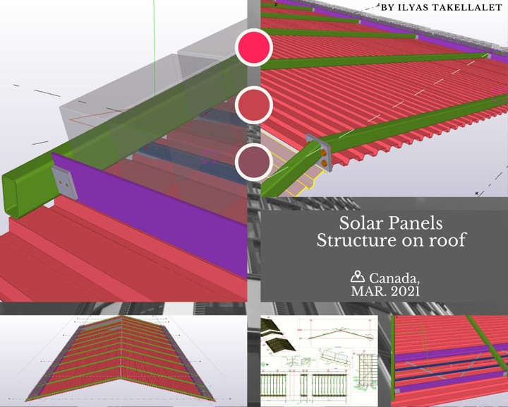 Solar Panels Structure on roof