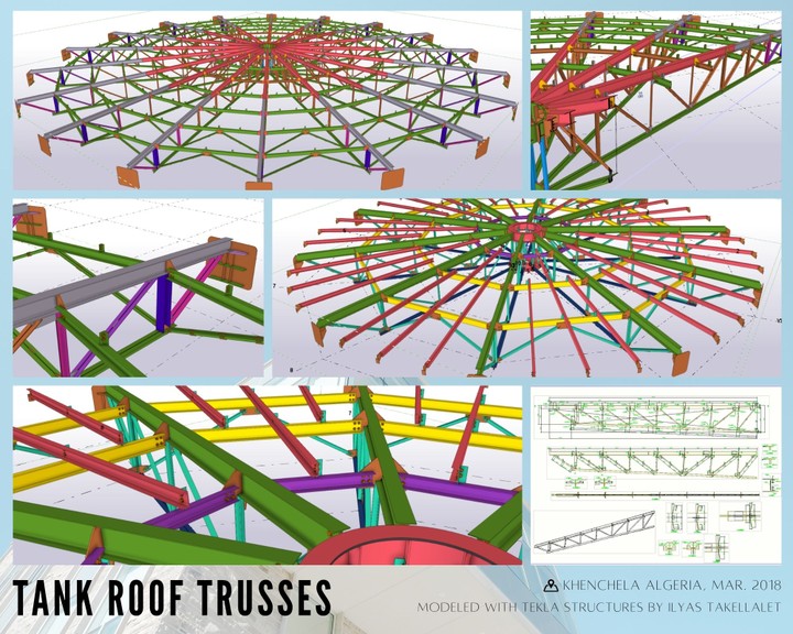 Tank roof trusses