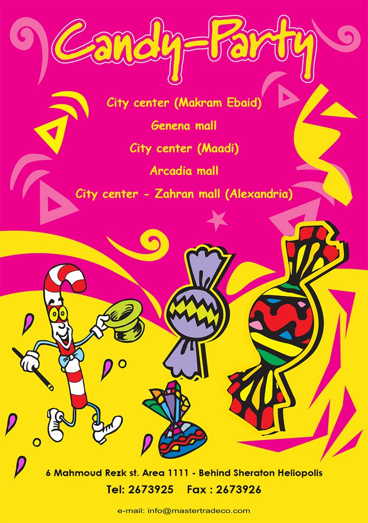 Flyer for candy shop