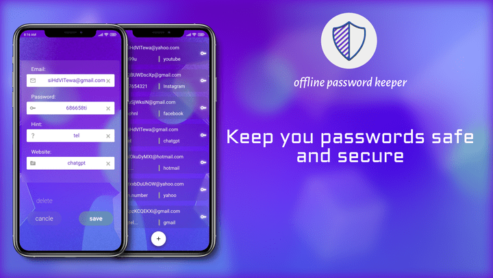 Offline password keeper Android app (Flutter)