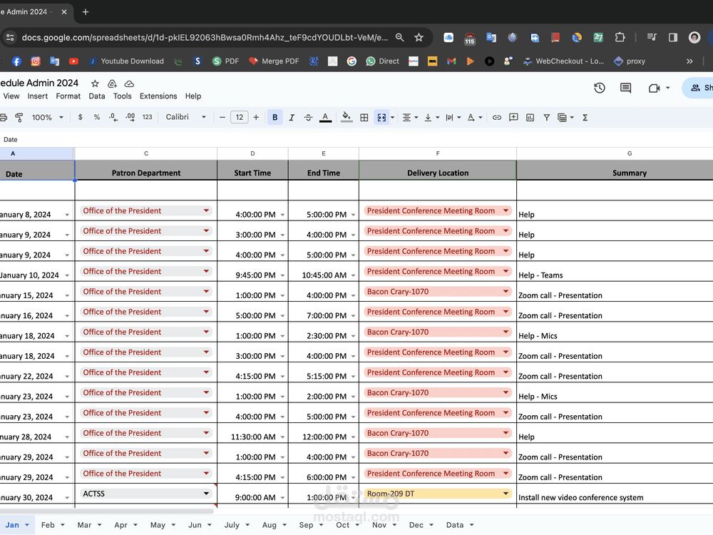 نظام المزامنة التلقائية للجدول اليومي بين Google Sheets و Google Calendar