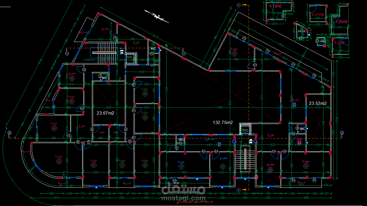 تصميم انشائي ومعماري لابنية سكنية