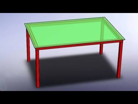 تصميم طاولة بالشكل المطلوب مع الابعاد المناسبة