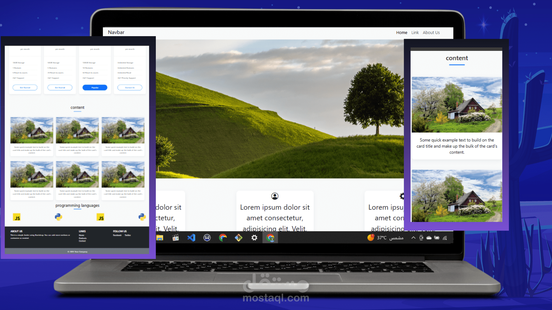 landing page using bootstrap
