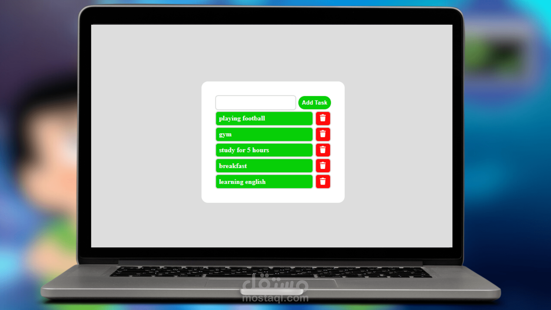 todo list app with react js