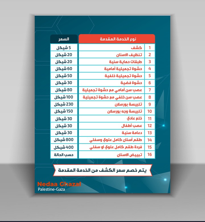 سوشيال ميديا ( قائمة اسعار)