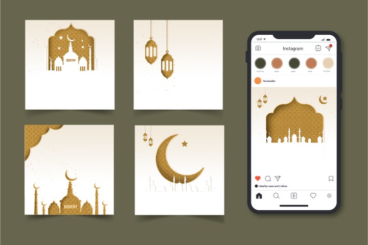 تصميم بوست سوشيال ميديا لشهر رمضان المبارك