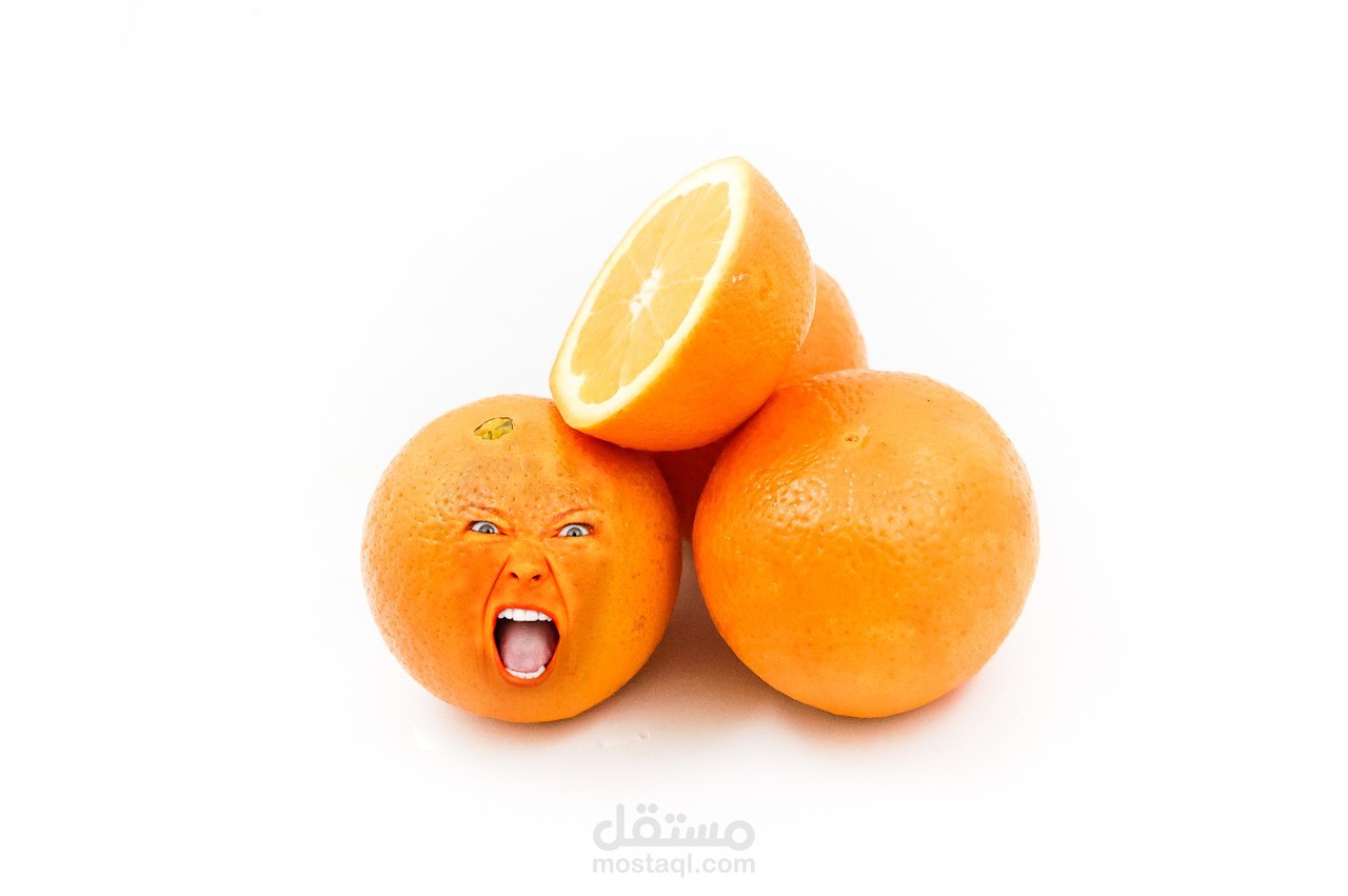 orange with angry face ex