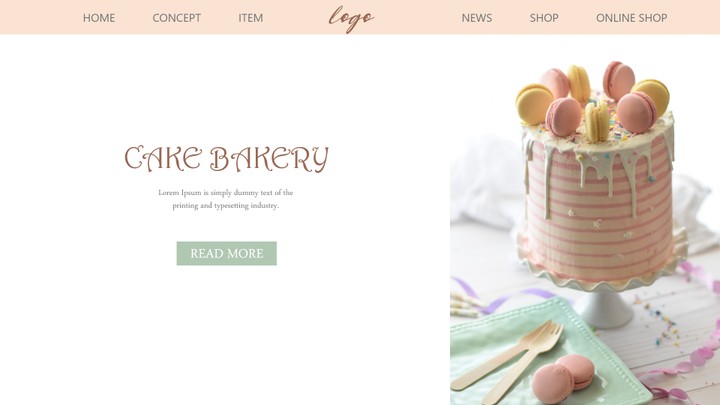 Web design - Cake Bakery