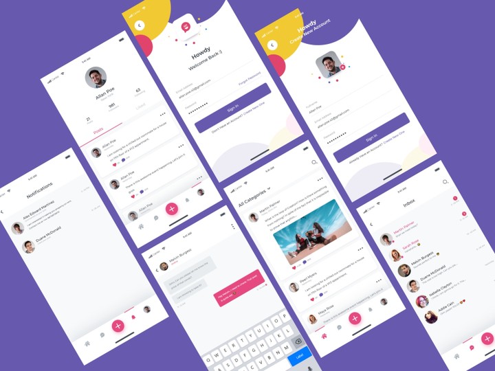 Social App UI Design