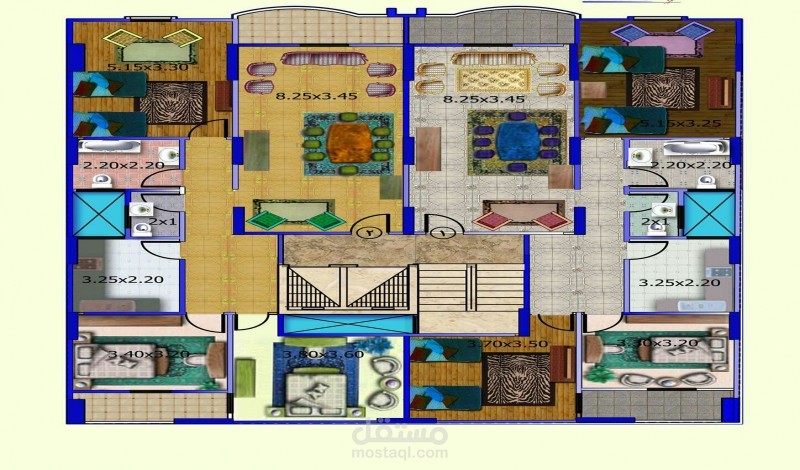 الاظهار المعمارى للمخططات المعمارية