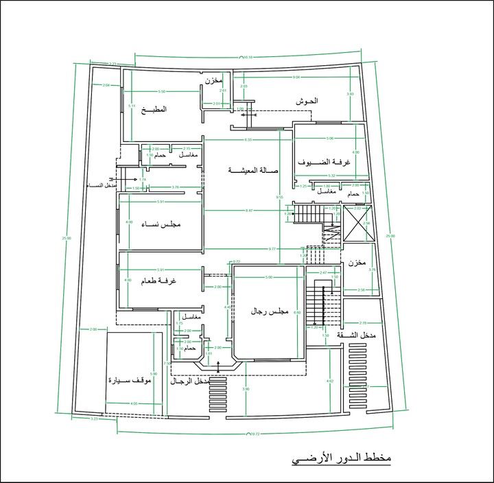 تصميم مخطط معماري لفيلا في السعودية