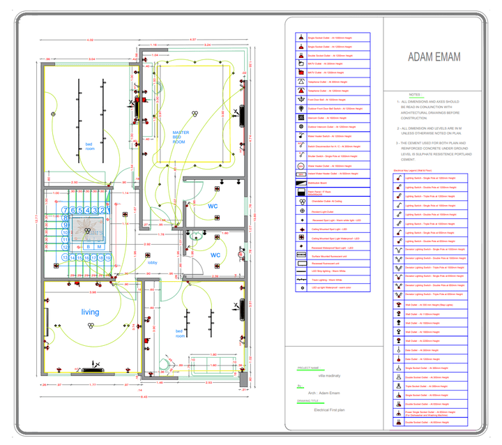 Electrical plans مخططات الكهرباء