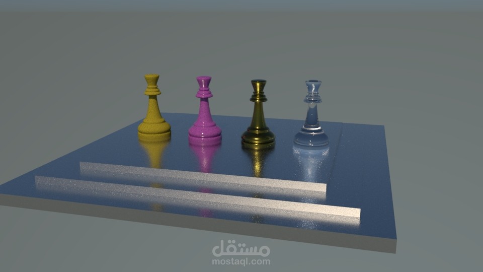 تصميم  احجار شطرنج باستخدام مايا 3d