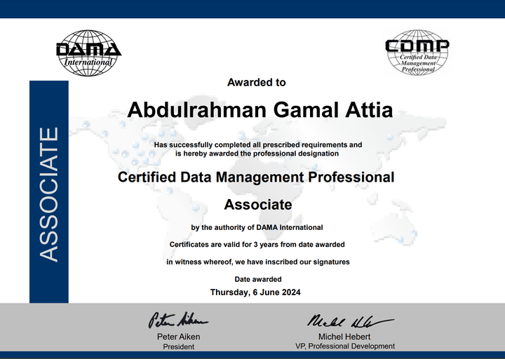 DAMA CDMP Certification - Associate