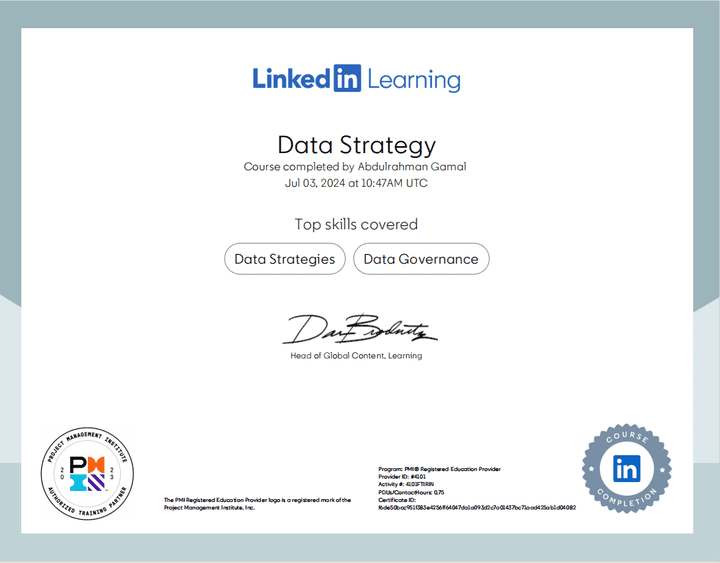 Data Strategy Certification