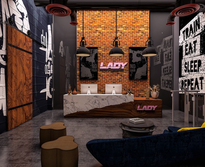 lady gym reception