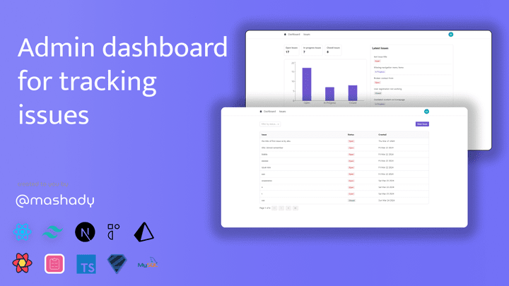 issue tracker - Fullstack nextjs app