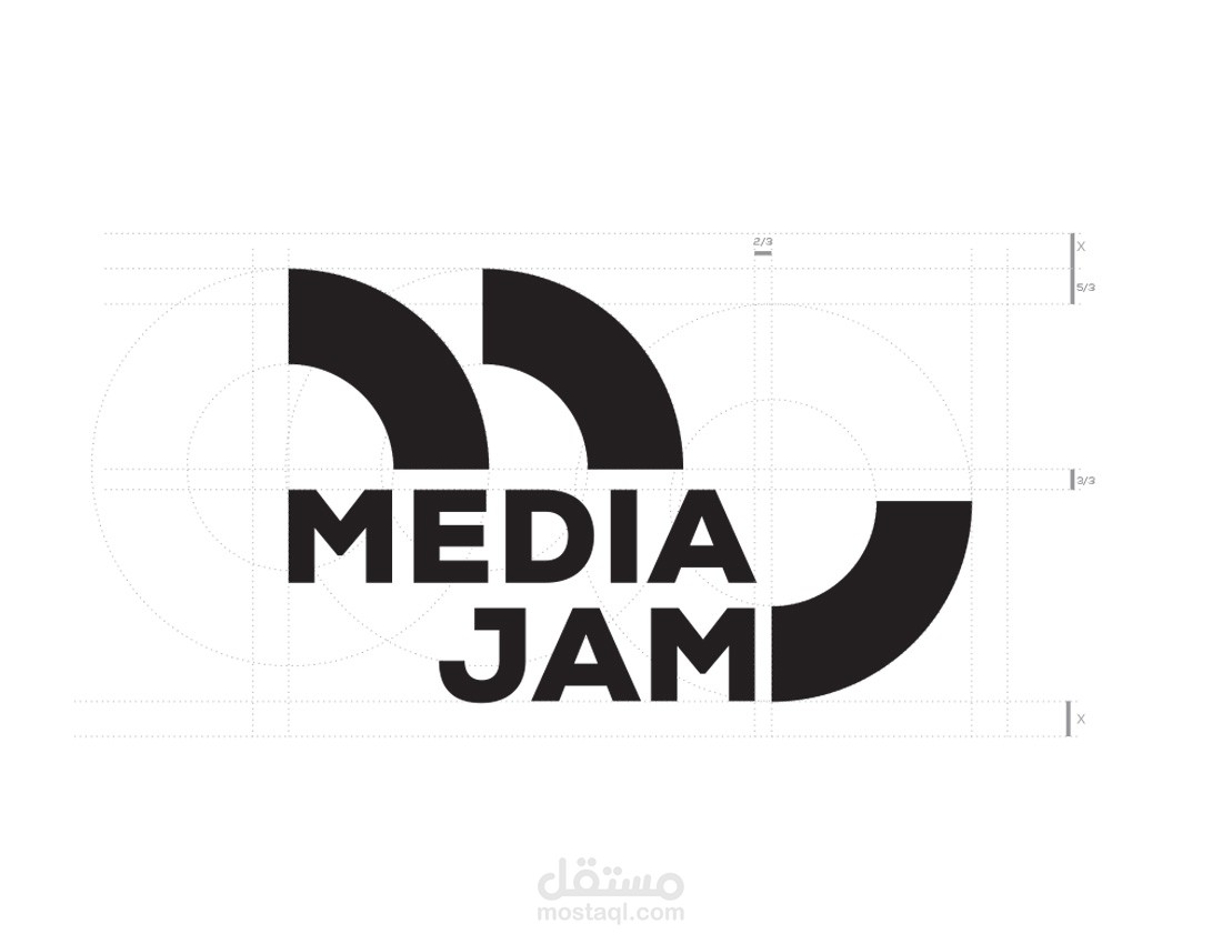 تصميم شعار وهوية بصرية وكالة اعلامية media jam