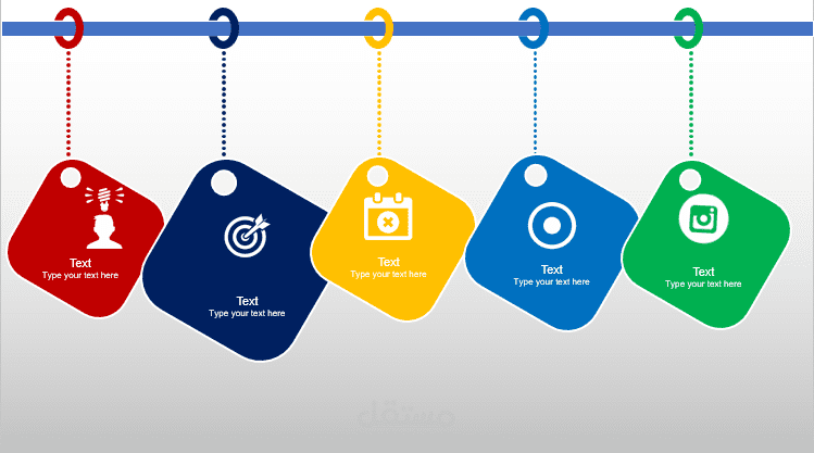 Timeline info-graphics design template with 5 options \ power point