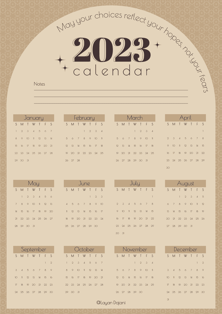 2023 Calendar