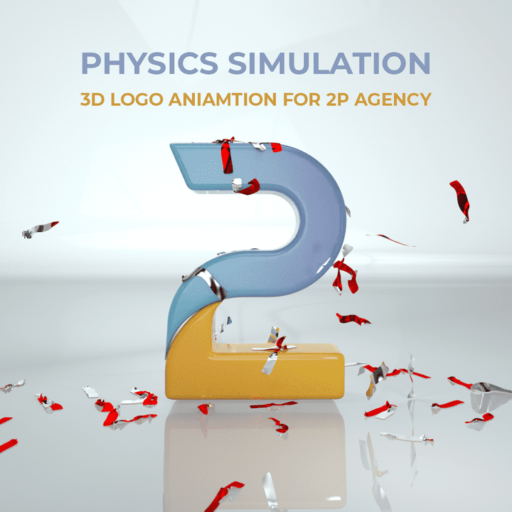 3d logo animation ( physics simulation )