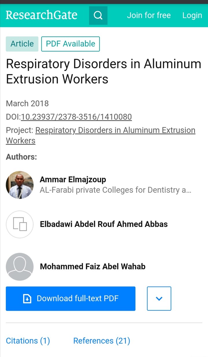 Respiratory Disorders in Aluminum Extrusion Workers