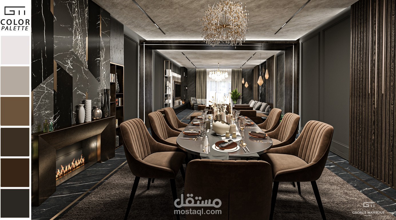 DINING ROOM INTERIOR DESIGN | مستقل