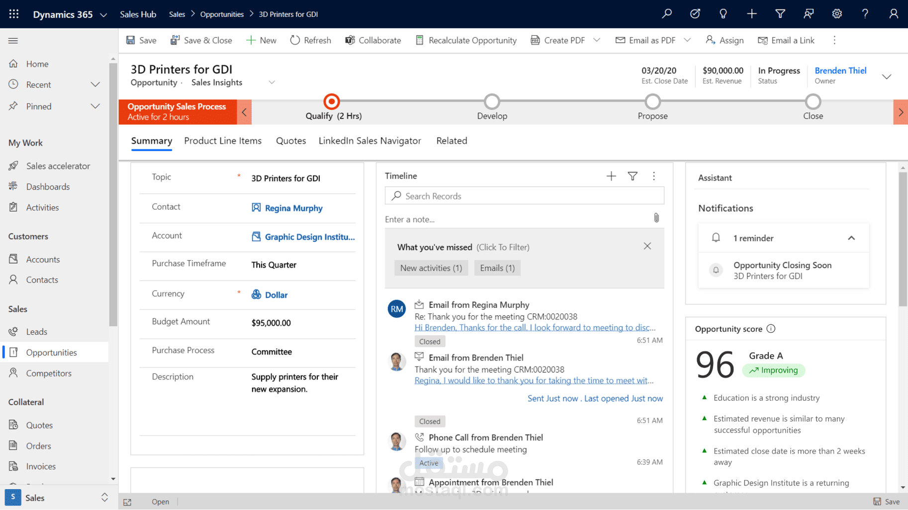 Microsoft Dynamics 365 CRM Sales 
