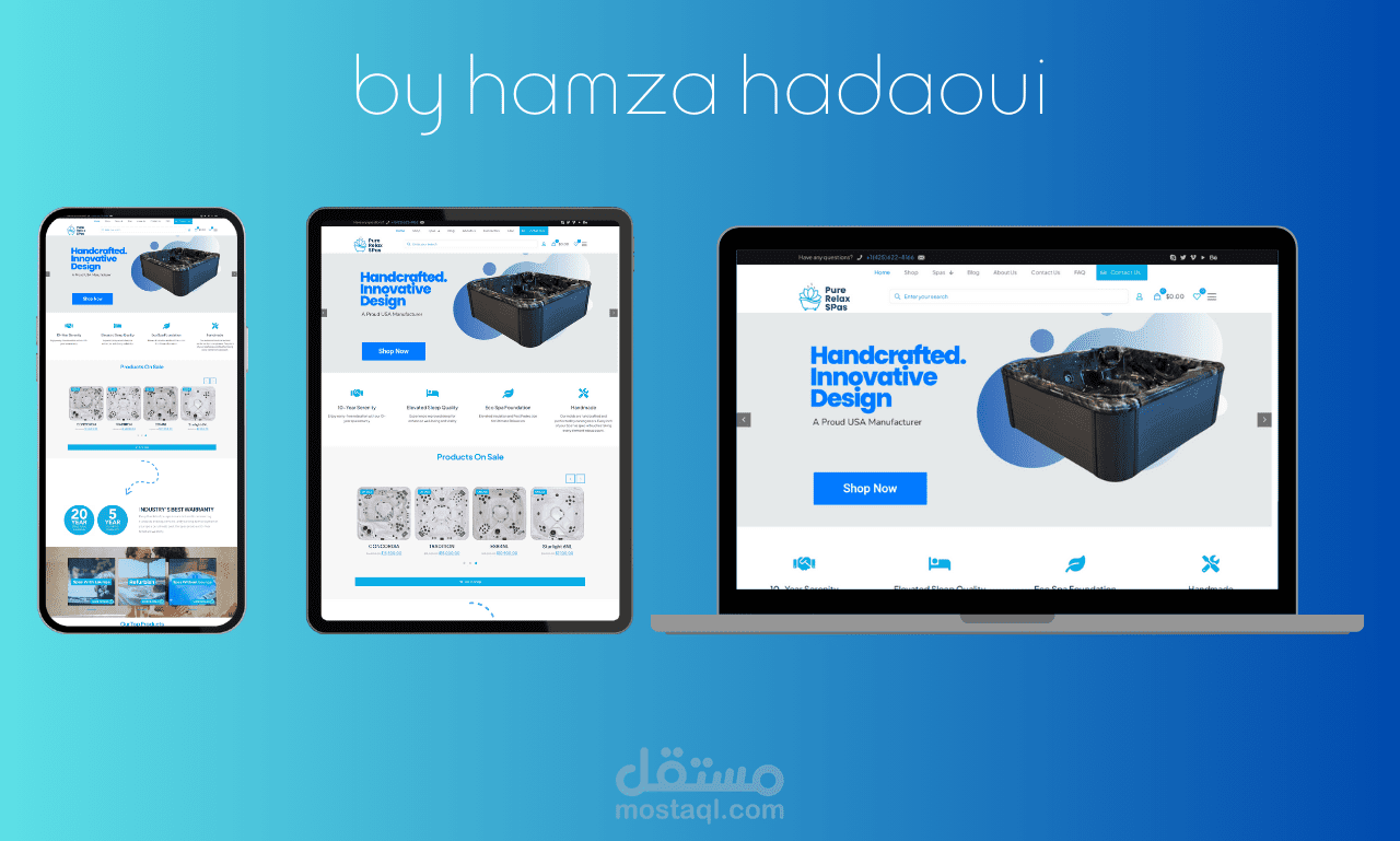 متجر إلكتروني لبيع الجاكوزي Hot tubes