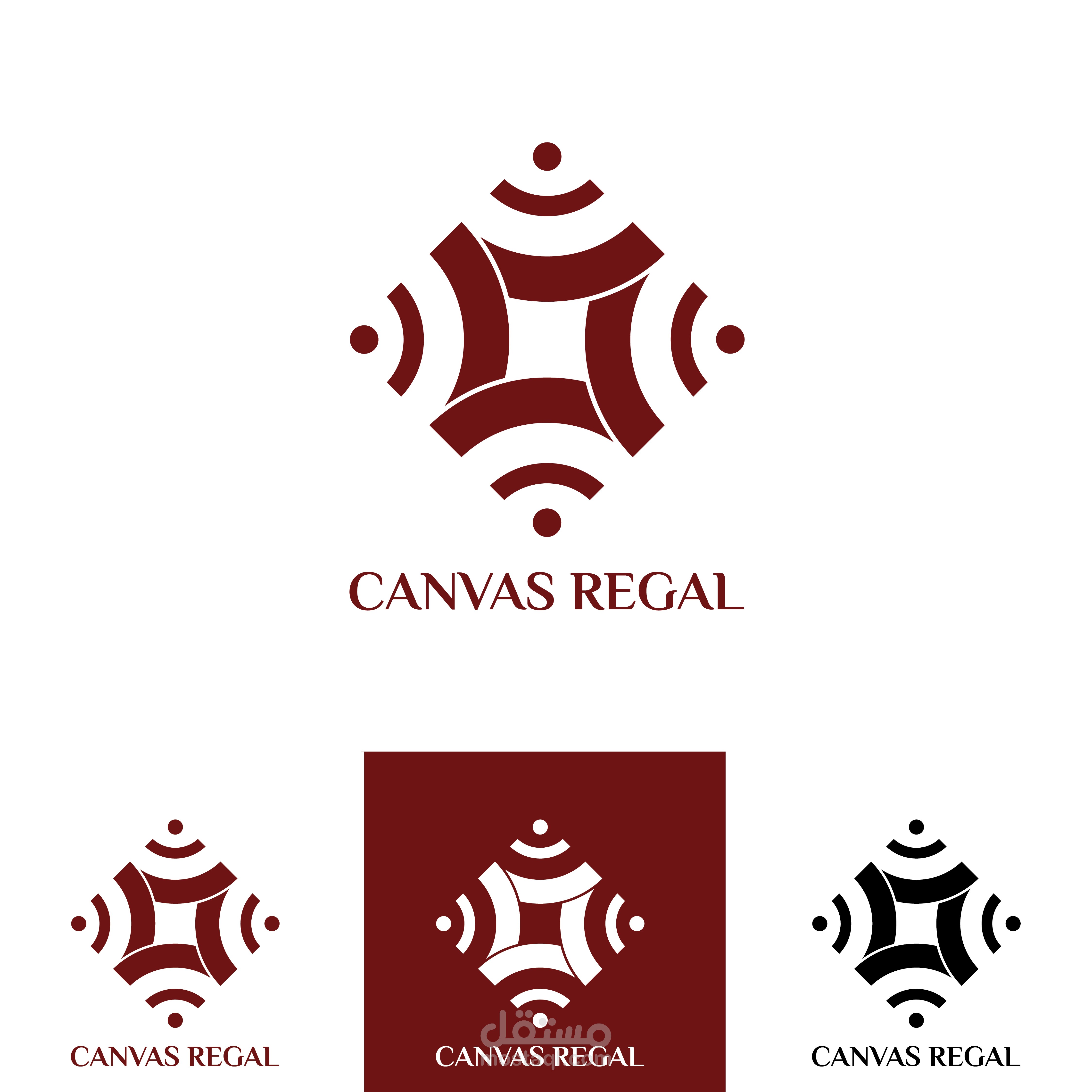 تصميم شعار canvas regal و اداره حساباته في تطبيقات التواصل الاجتماعي