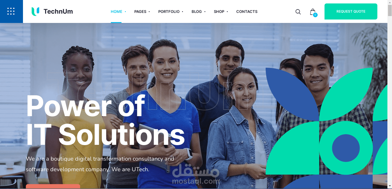 موقع شخصي ومعرض أعمال شركة ناشئة