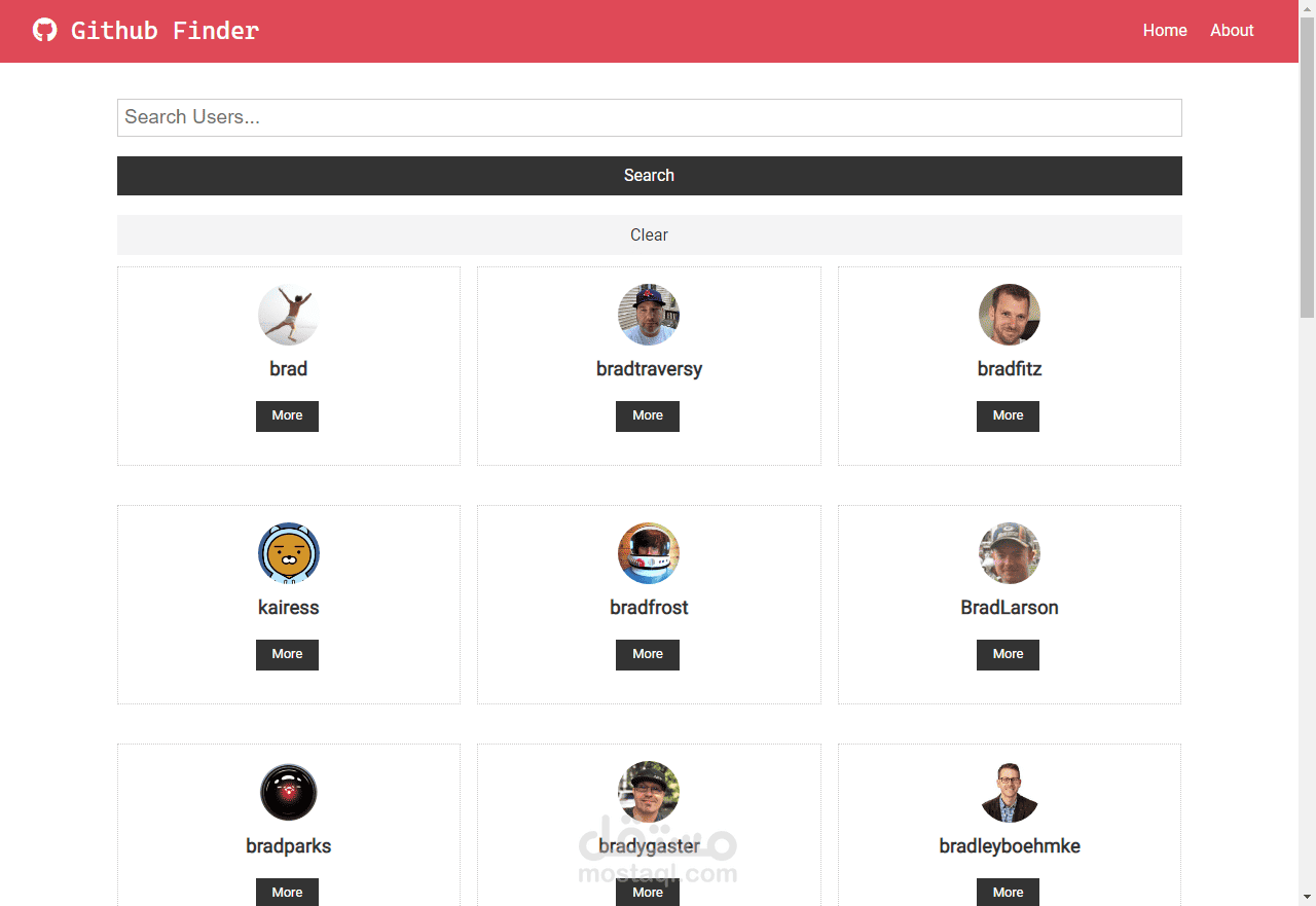 Github Finder | مستقل