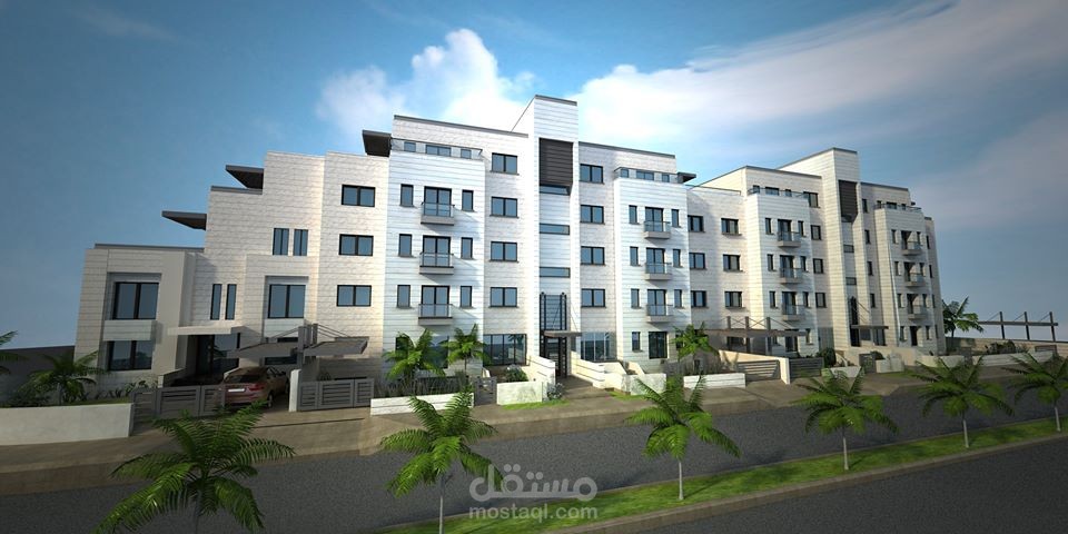 مشروع تصميم و بناء عمارة سكنية