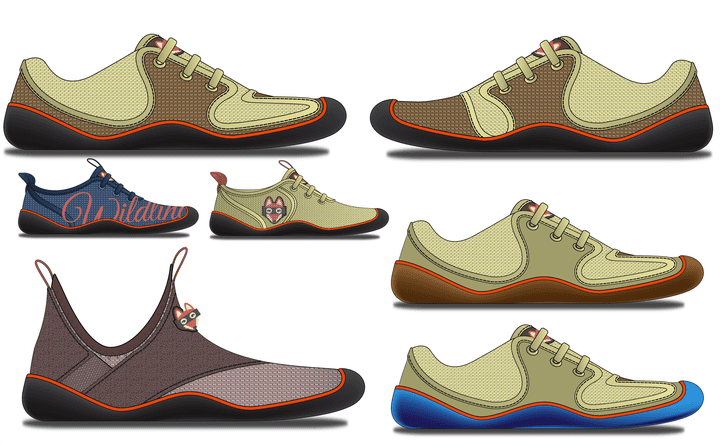 Designing shoe models for the project. A shoe company for all modern types, which are not the same in the market