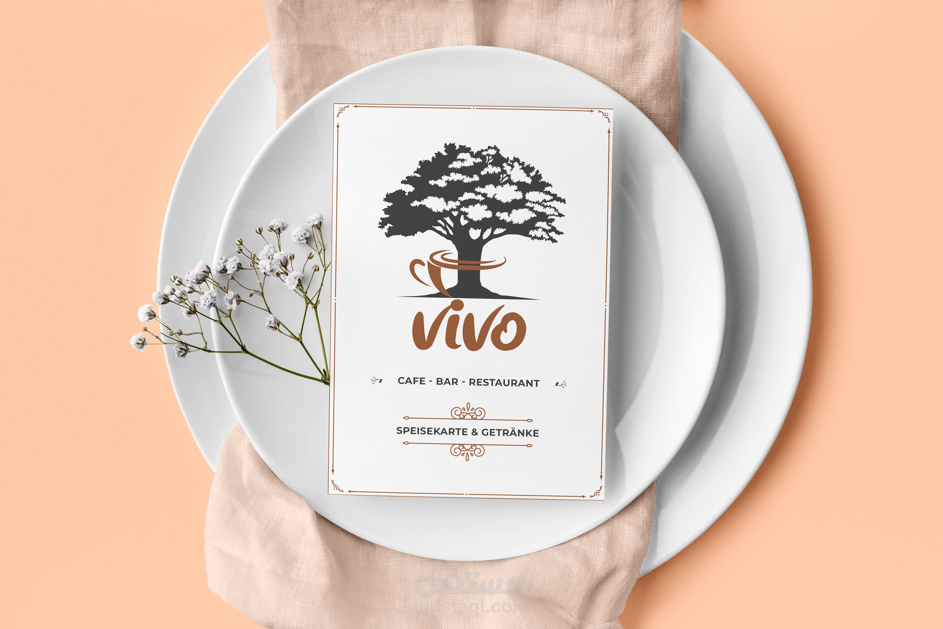 تصميم منيو لمطعم vivo في المانيا