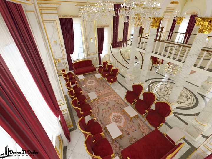 قصر ضيافة طراز كلاسيك مع المخططات التنفيذية والتفصيلية