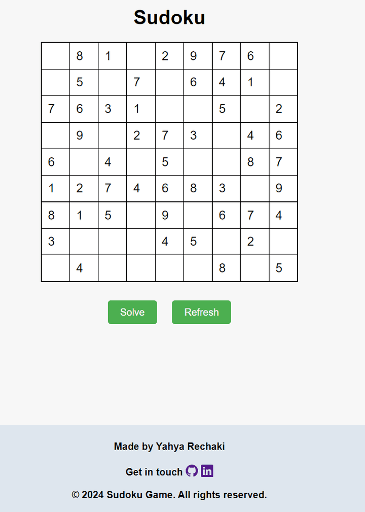 لعبة سودوكو Sudoku Game