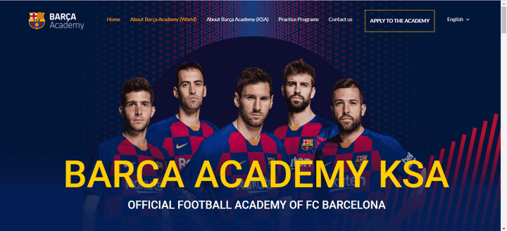 موقع أكاديمية برشلونة الرسمي بالسعودية "متعدد اللغات" Barca Academy KSA