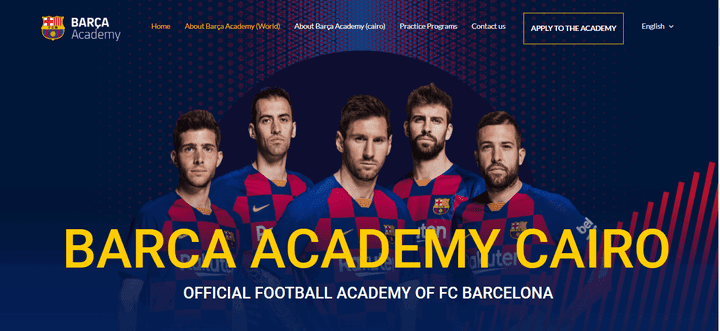 موقع أكاديمية برشلونة الرسمي بجمهورية مصر العربية "متعدد اللغات" Barca Academy Cairo