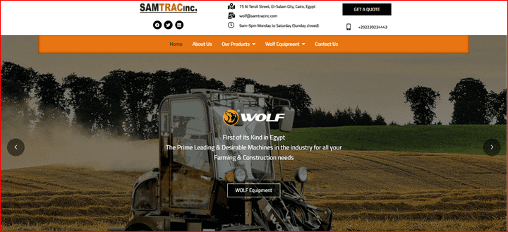 Multi Language Website For SAMTRACinc - موقع متعدد اللغات للشركة الضخمة سام تراك