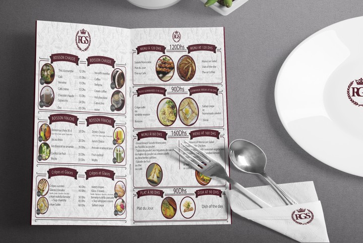 تصميم قائمةالطعام Menu restaurant