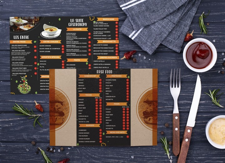 Menu restaurant