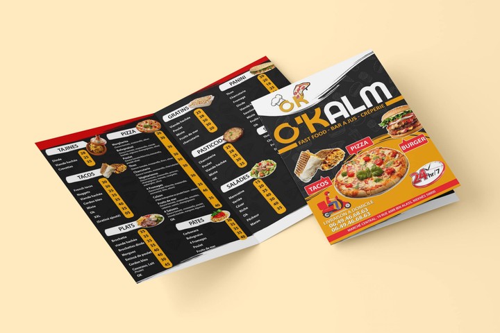 Okalm menu