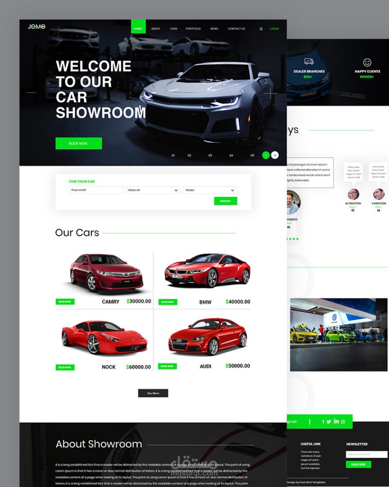 تصميم و برمجة موقع معرض سيارات Asp.Net