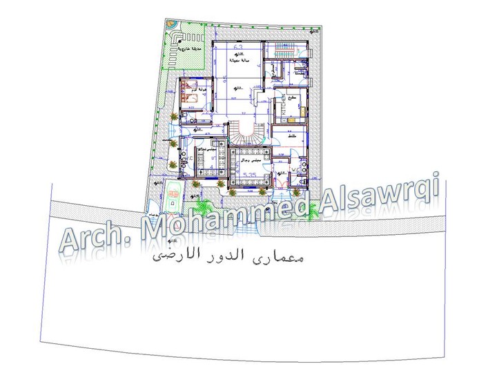 تصميم المخططات المعمارية والتنفيذية لفيلا أ.حسين الشريف,,, في السعودية.